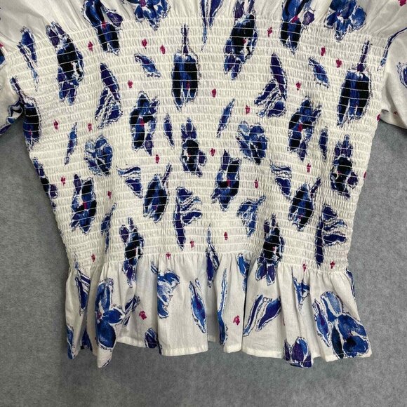 Baum und Pferdgarten Mynowa Top Womens 44 US 14 Floral Print Smocked Cotton‎ - Picture 3 of 14